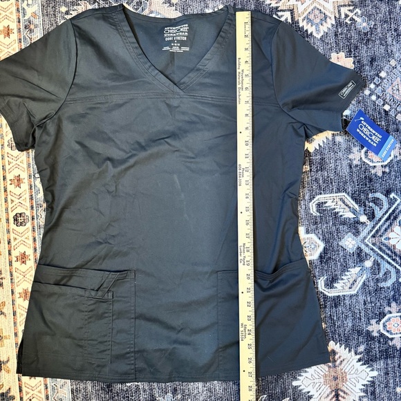 NWT Cherokee Women’s Core Stretch Scrub Top in Pewter Gray Size Medium - Picture 13 of 15